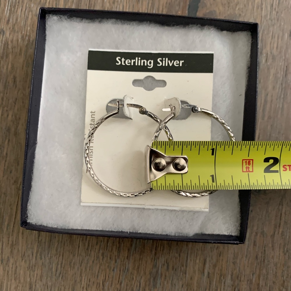 Sterling Silver Hoops - Picture 3 of 3